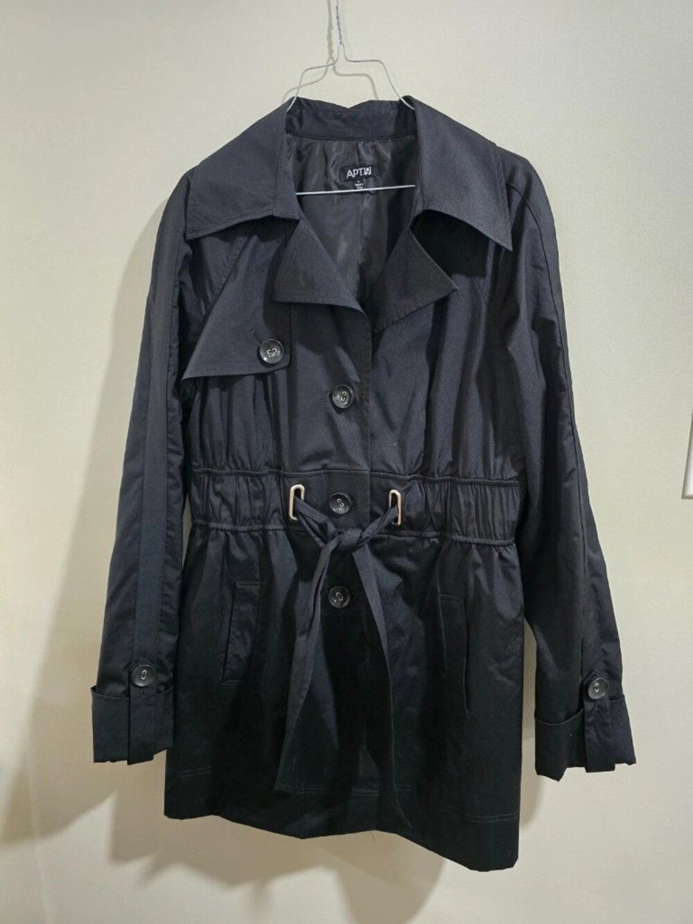 Apt 9 Black Jacket Large Pockets Elastic Feminine Trendy Detective Sexy Ra